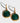 Elegant Green Stone and Gold-Plated Earrings